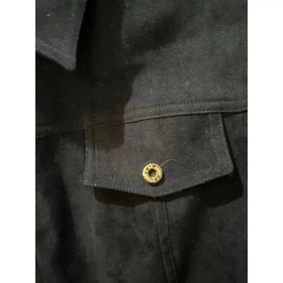 St. John by Marie Gray Button-Down Black Sport shacket sueded Size S - Picture 2 of 10